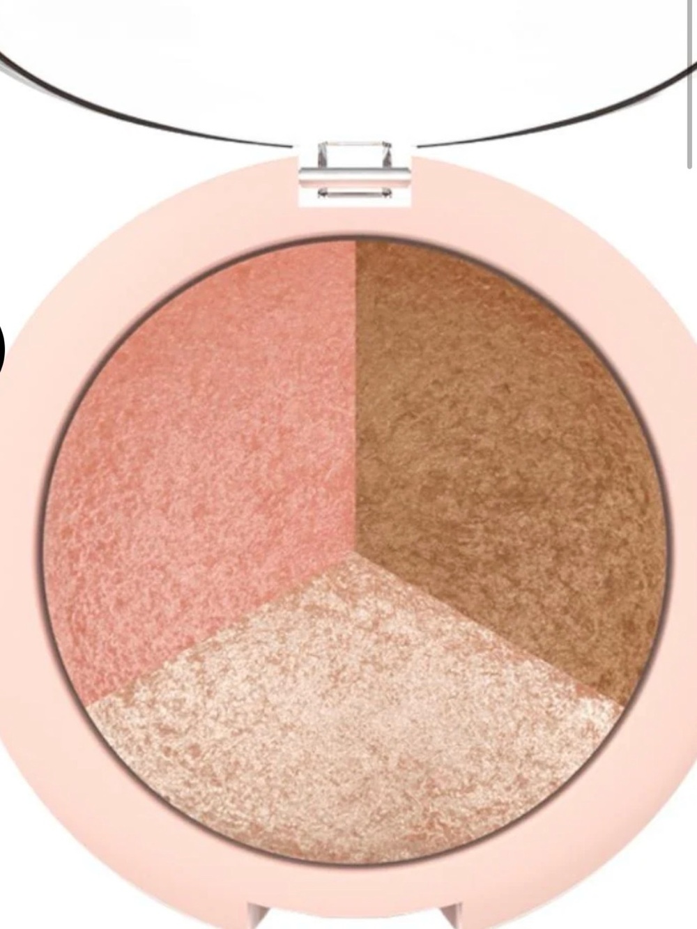 Celesty Triple-Tone Highlighter Trio - Pink, Brown & Champagne Baked Face Powder